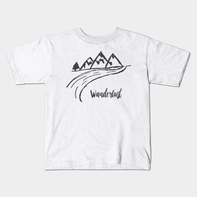 Wanderlust Kids T-Shirt by WereCampingthisWeekend